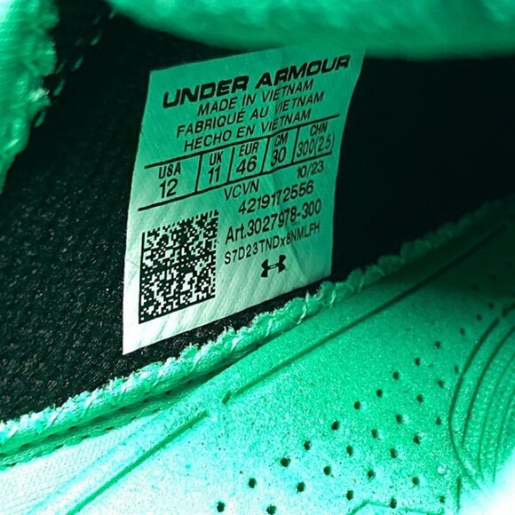 Under Armour Blur 2 MC Suede Football Size 12 Men Classic Green 3027978-300 NBY main image 6